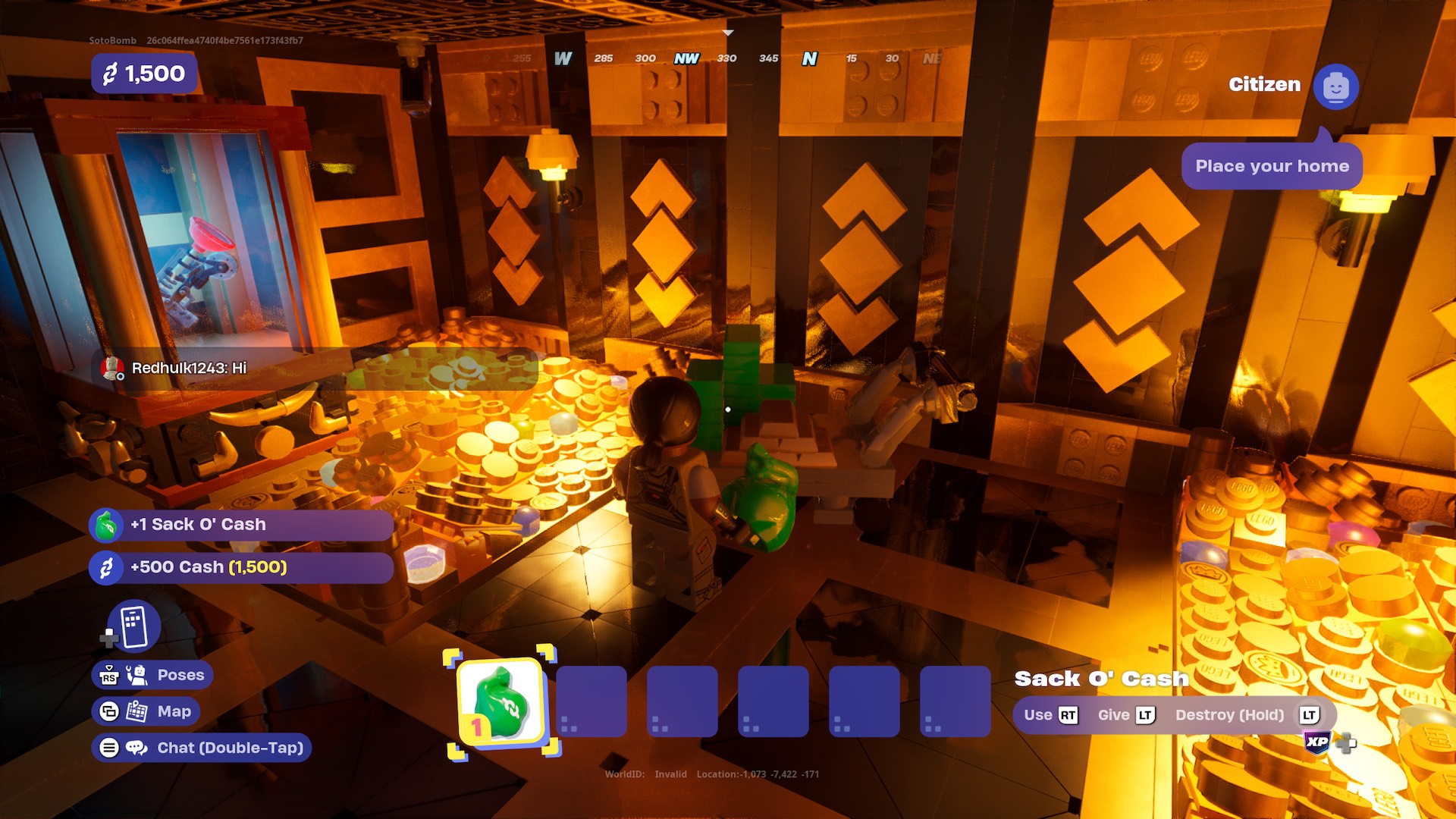 Comment pénétrer dans le coffre-fort de la banque et voler un sac en espèces dans la vie de brique LEGO Fortnite
