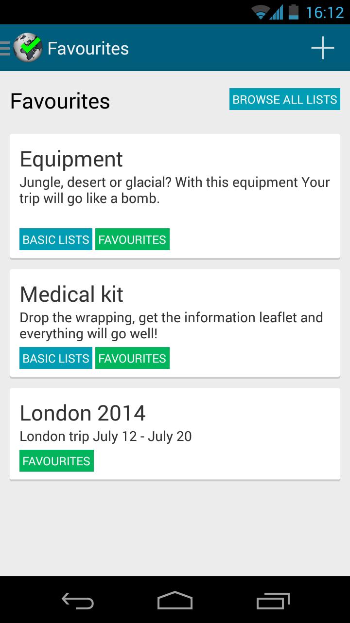 Travel Packing Lists