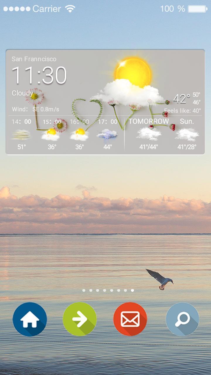 Free Weather Widget Clock Love