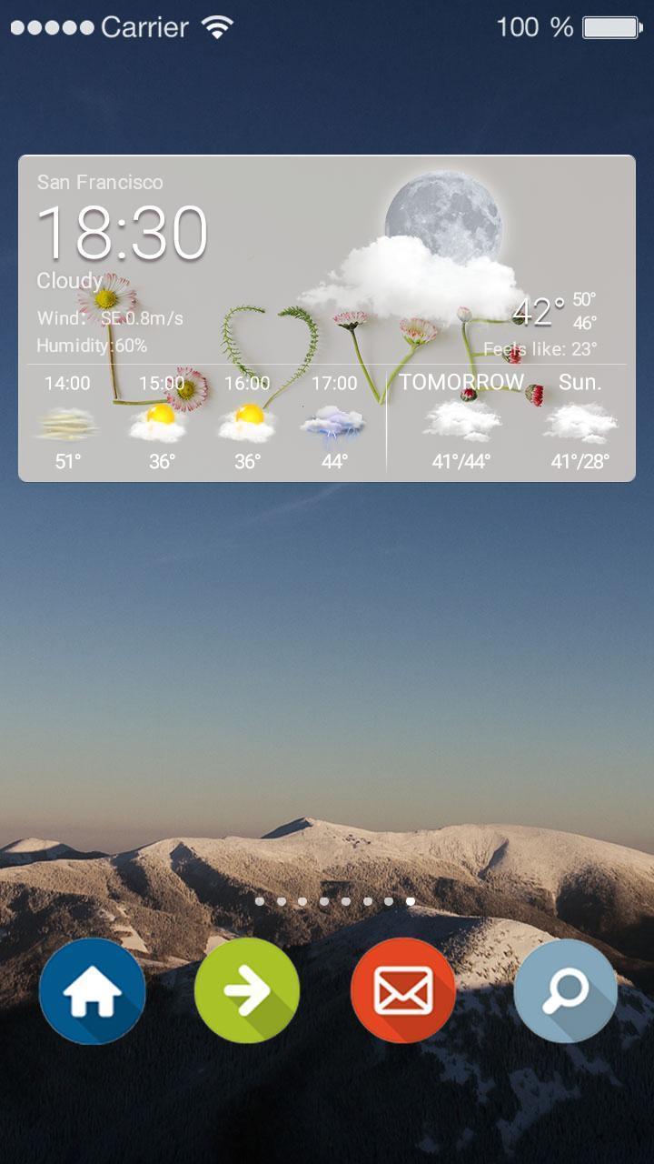 Free Weather Widget Clock Love