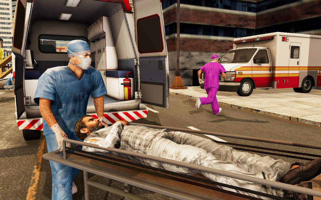 City Ambulance Rescue Driving