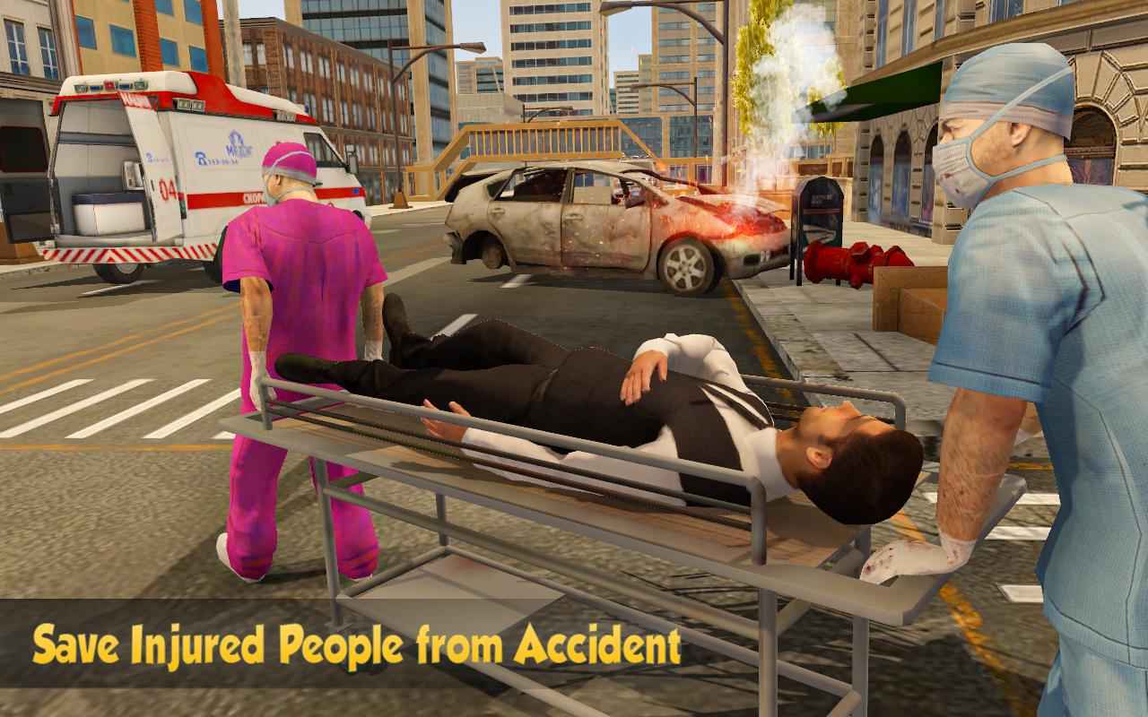 City Ambulance Rescue Driving