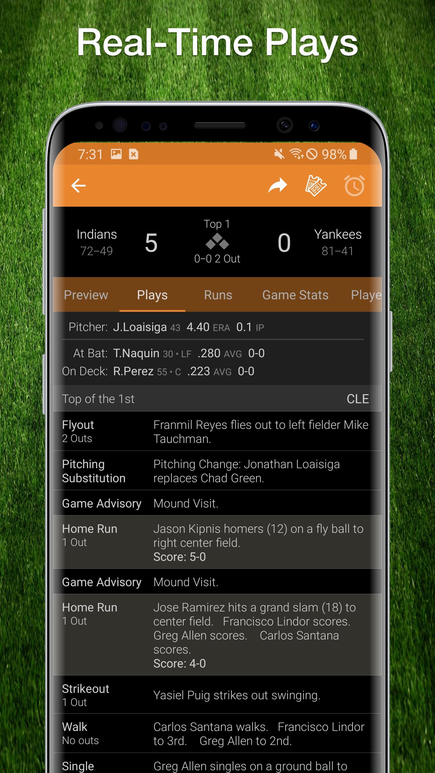 Baseball MLB Scores, Stats, Plays, & Schedule 2021