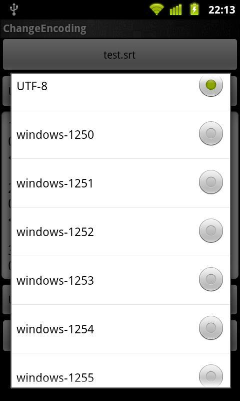 Change Encoding