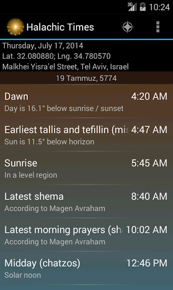 Halachic Times