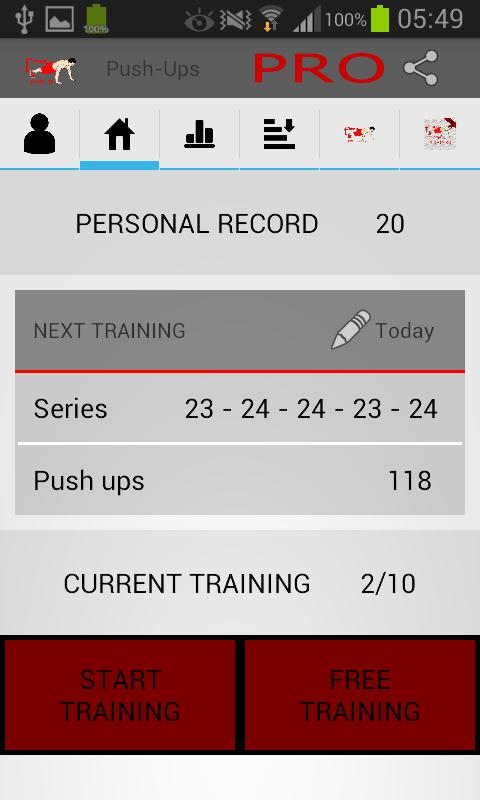 Push ups - Personal trainer