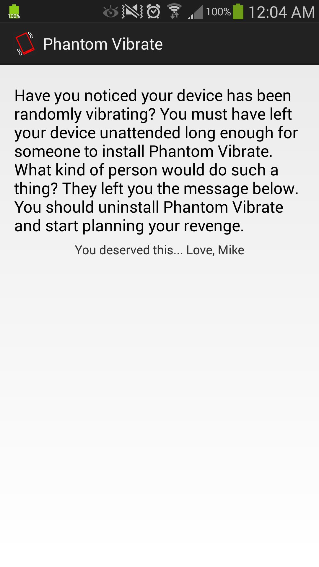 Phantom Vibrate