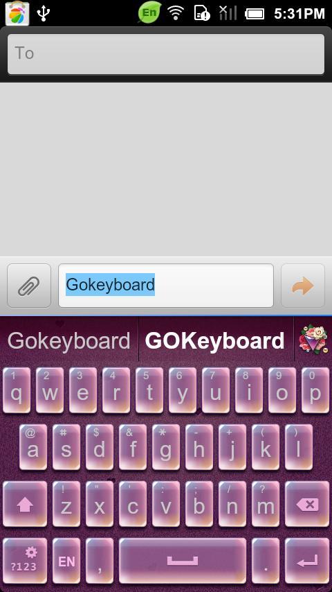 GO Keyboard RomanticDate theme