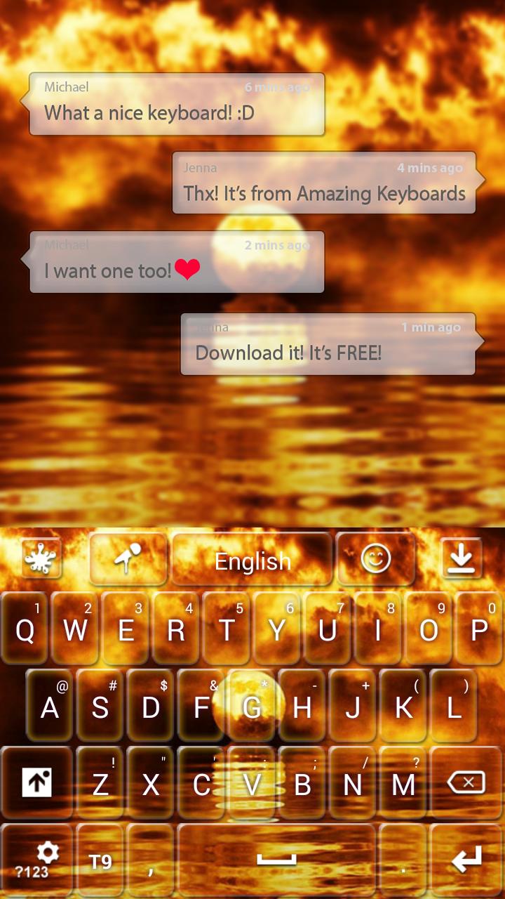 Fire Sunset Keyboard
