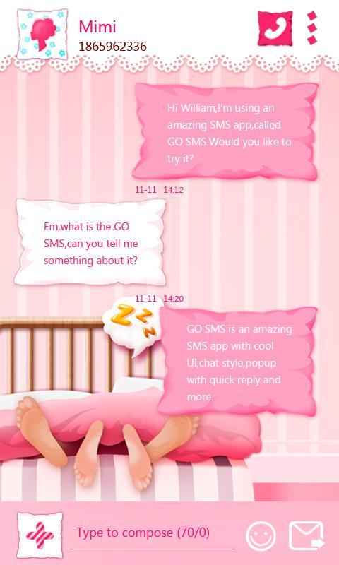 GO SMS GOODNIGHT THEME