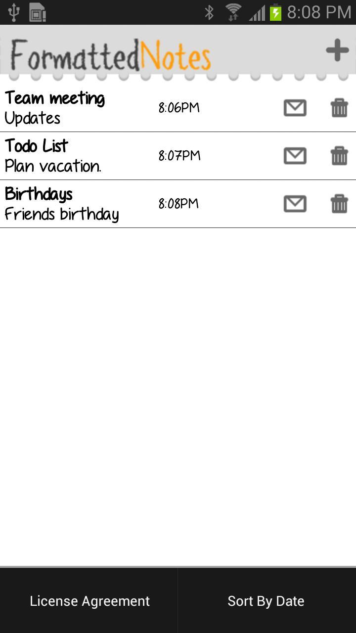 Formatted Notes(Notes,Notepad)