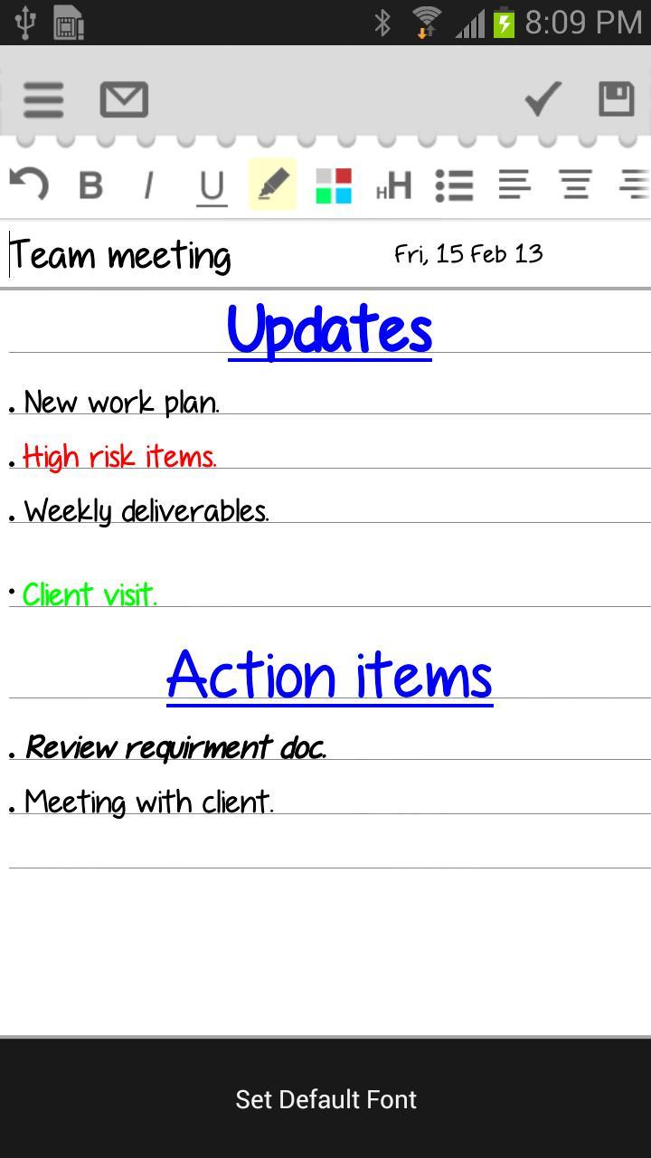 Formatted Notes(Notes,Notepad)