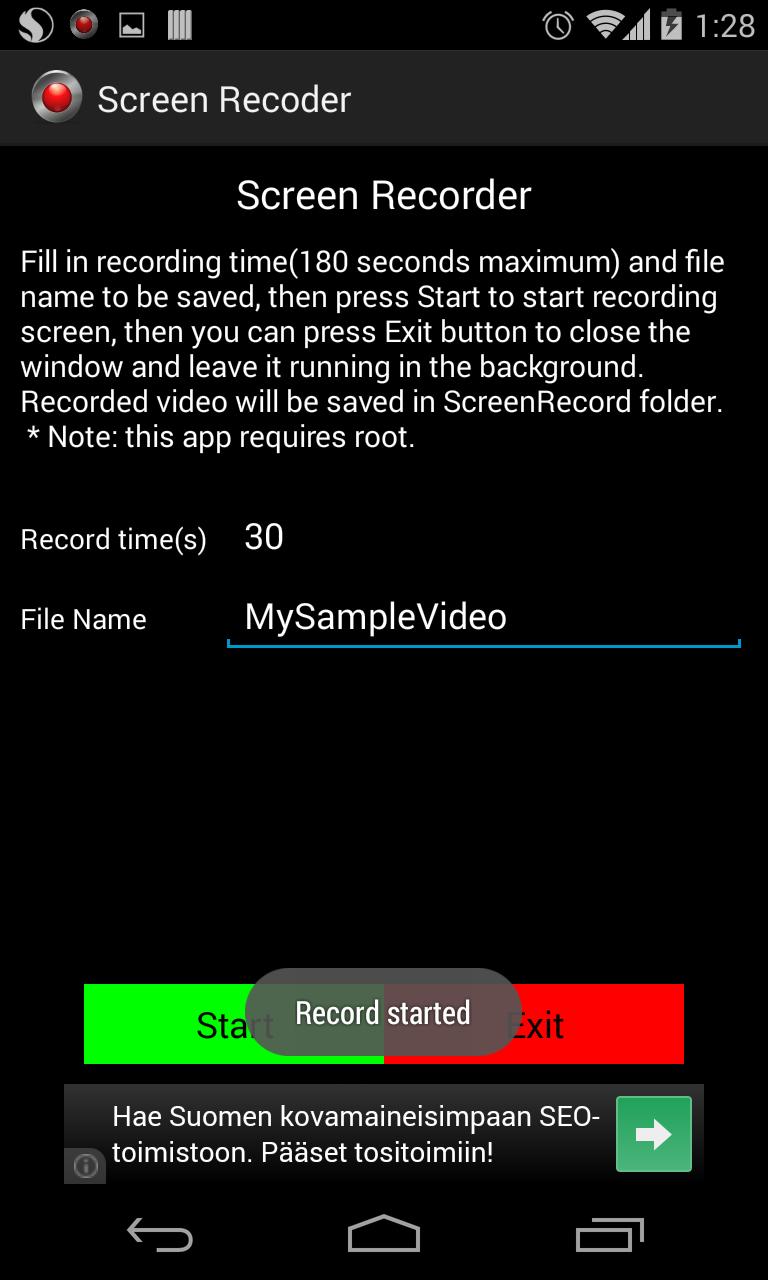 Screen Recorder for Root