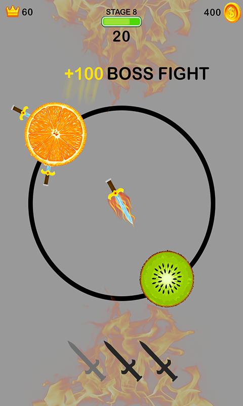 Fruit vs Knife Throw: Knife Games to hit