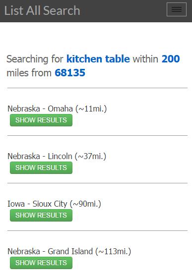 List All Search Craigslist