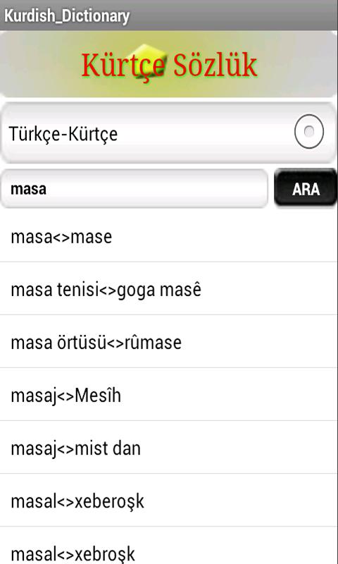 Ferhang-Kurdish Dictionary V2