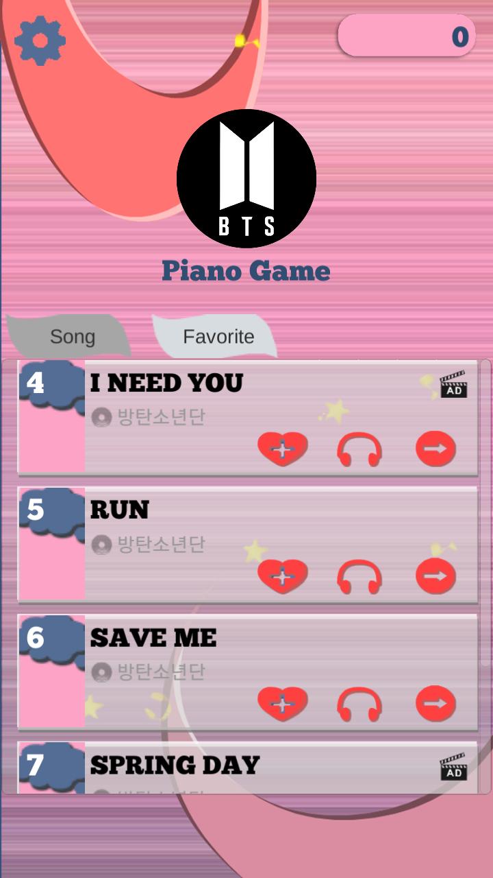 BTS Kpop Piano Tiles Game