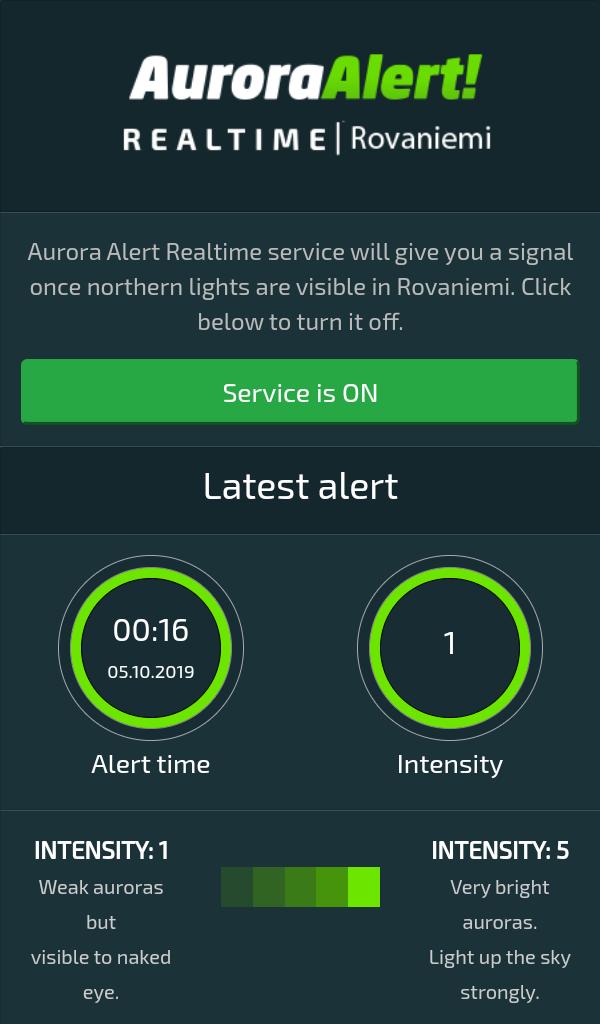 Aurora Alert - Rovaniemi