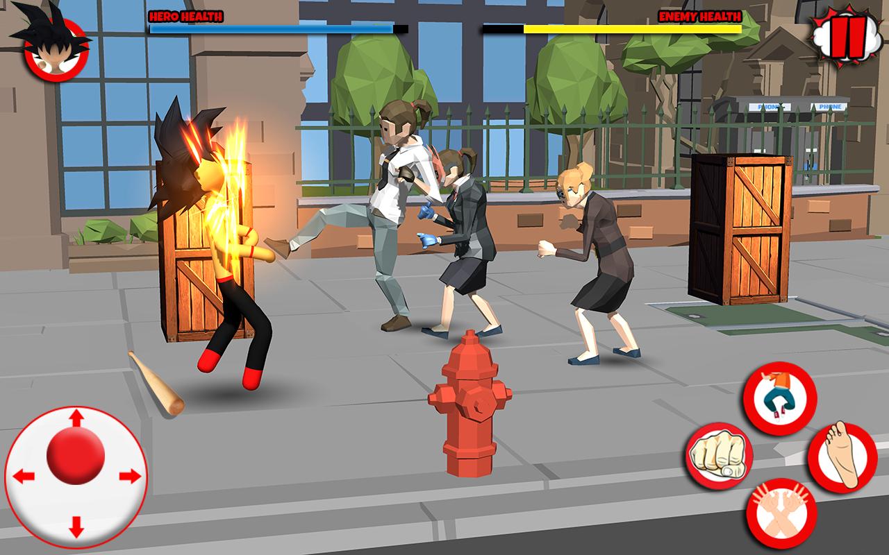 Stickman Super Hero Fight: Gang Street Fighting