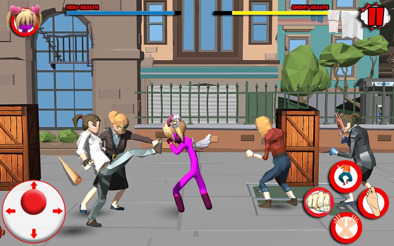 Stickman Super Hero Fight: Gang Street Fighting