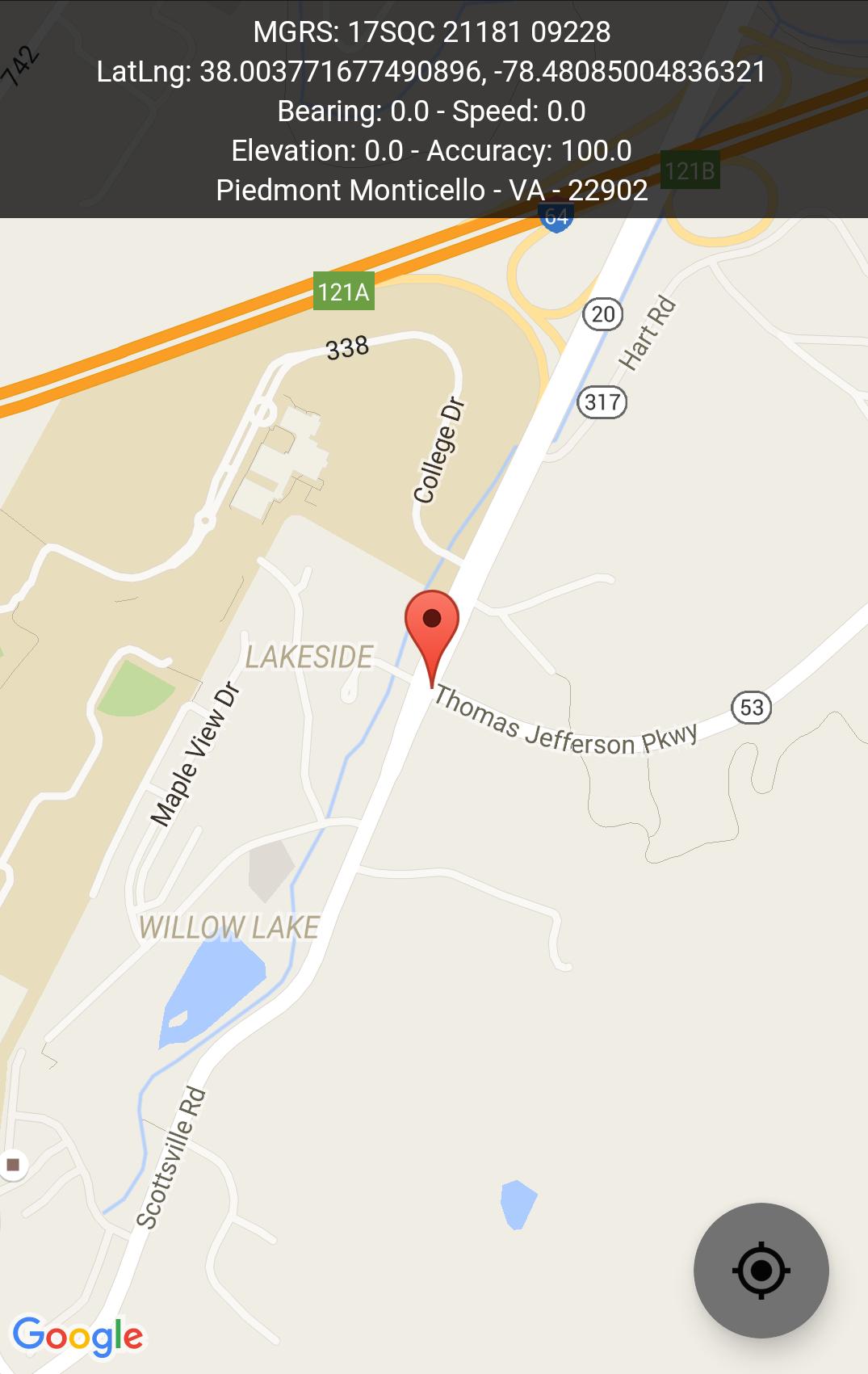 Accurate GPS Location MGRS