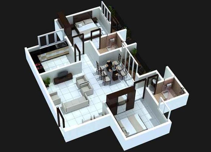 3D Modular Home Floor Plan