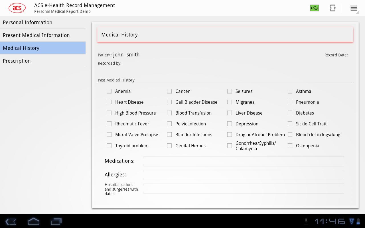 ACS-Personal Medical Report