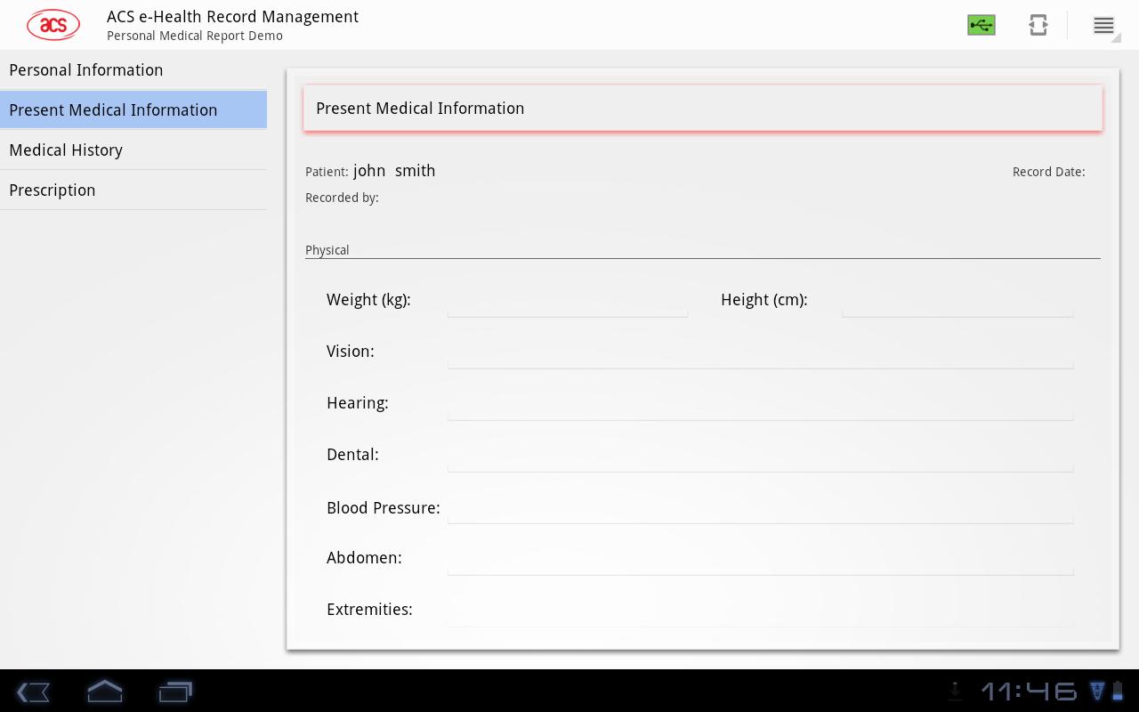 ACS-Personal Medical Report