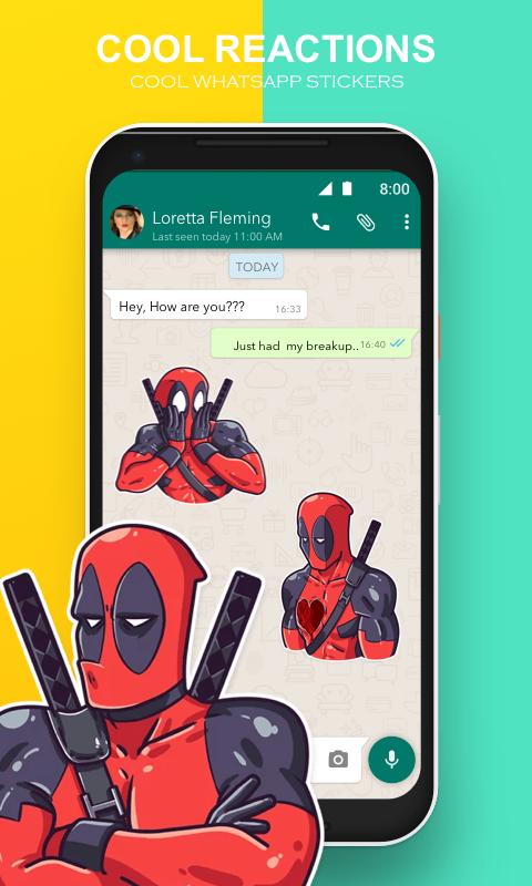 Deadpool WAstickerapps - chat stickers
