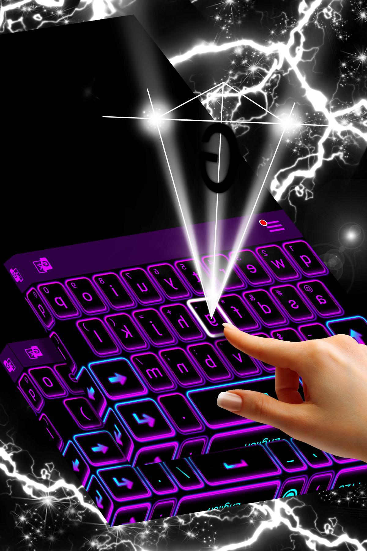 Neon Purple Keyboard Theme