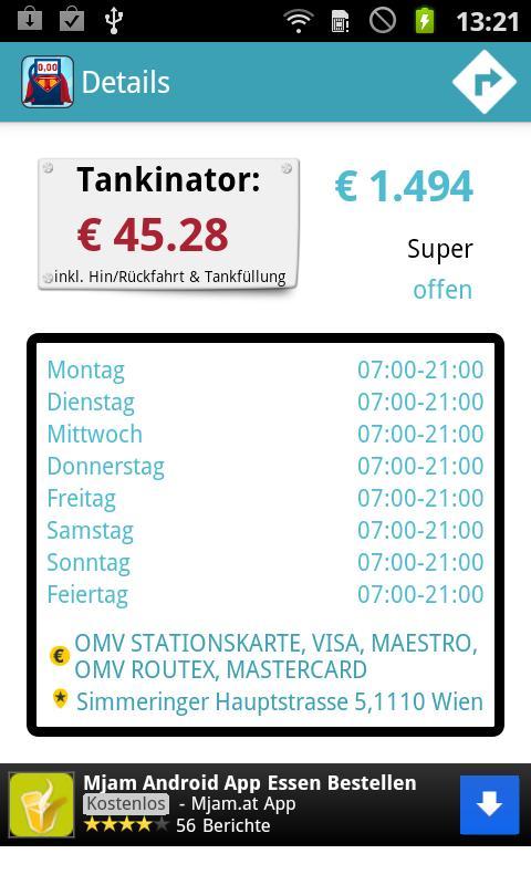 Tankinator - Billig Tanken