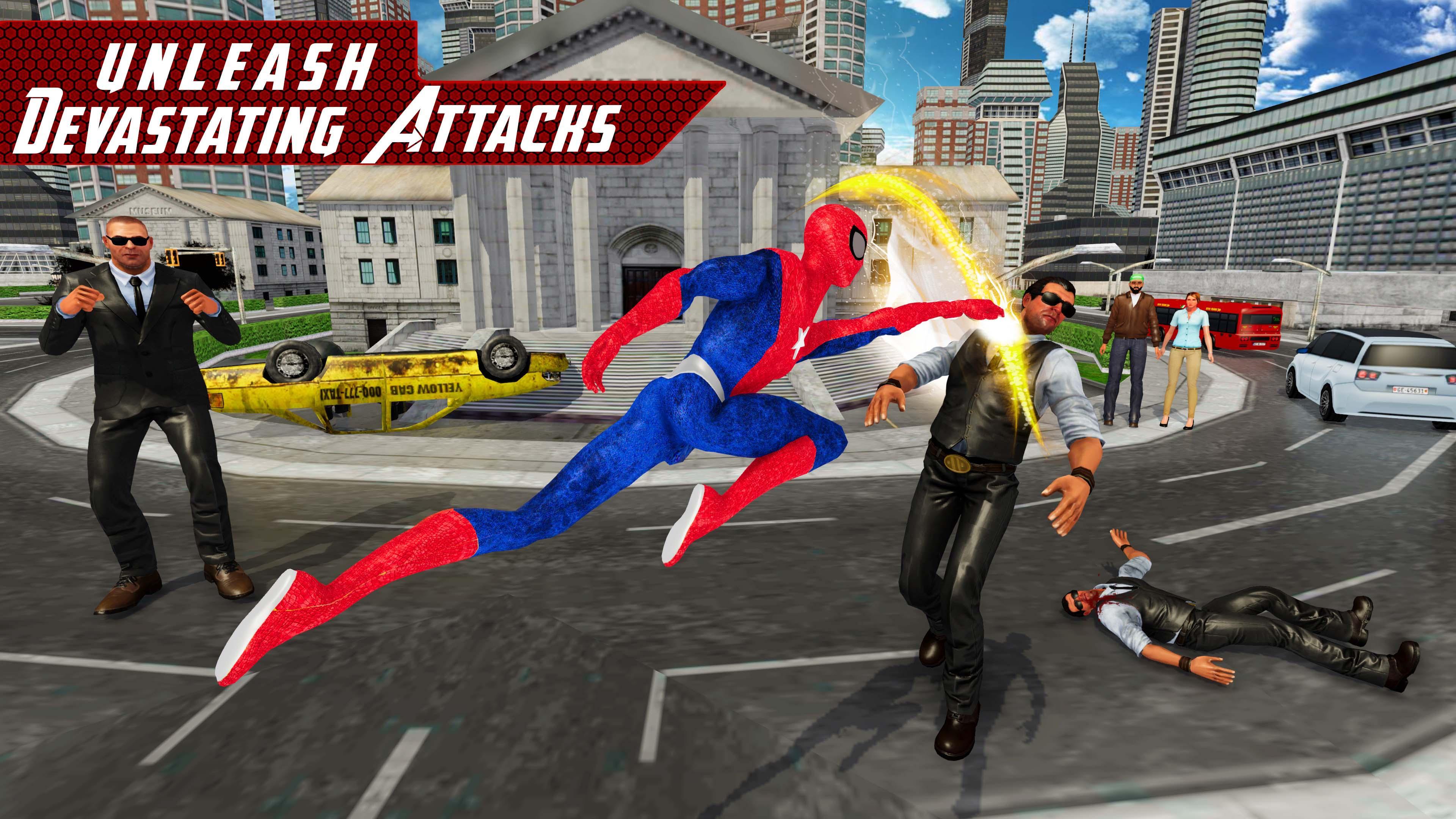 Flying Superhero Foo Fighter vs Supervillain