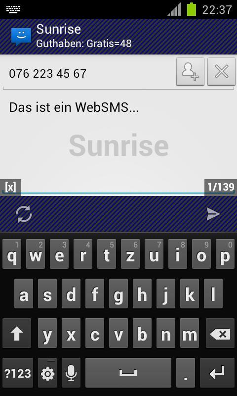 WebSMS: Sunrise Connector