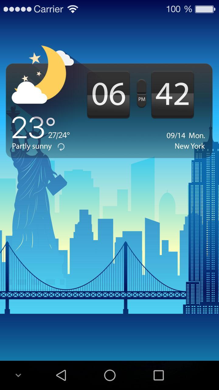 Weather & Clock Widget-Apollo