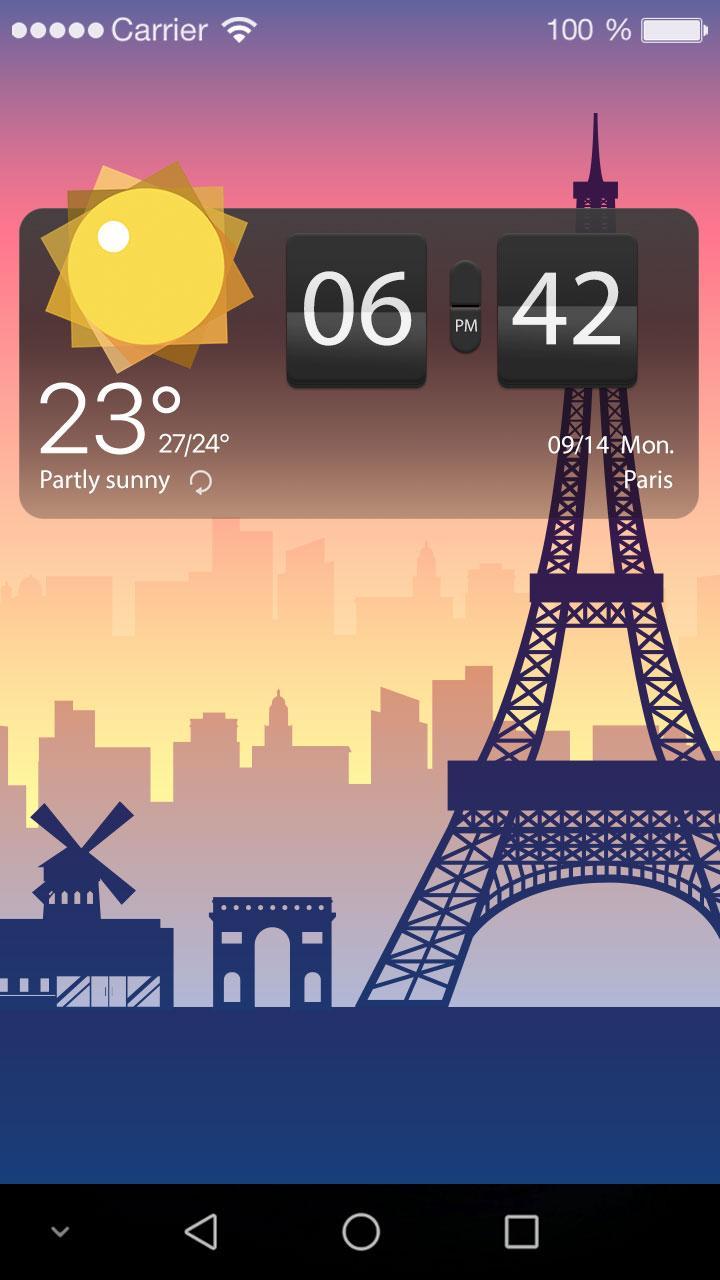 Weather & Clock Widget-Apollo