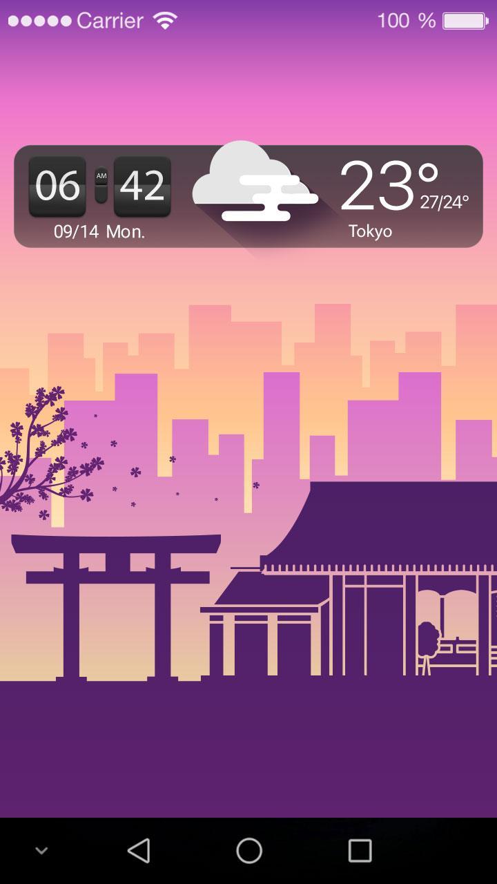 Weather & Clock Widget-Apollo