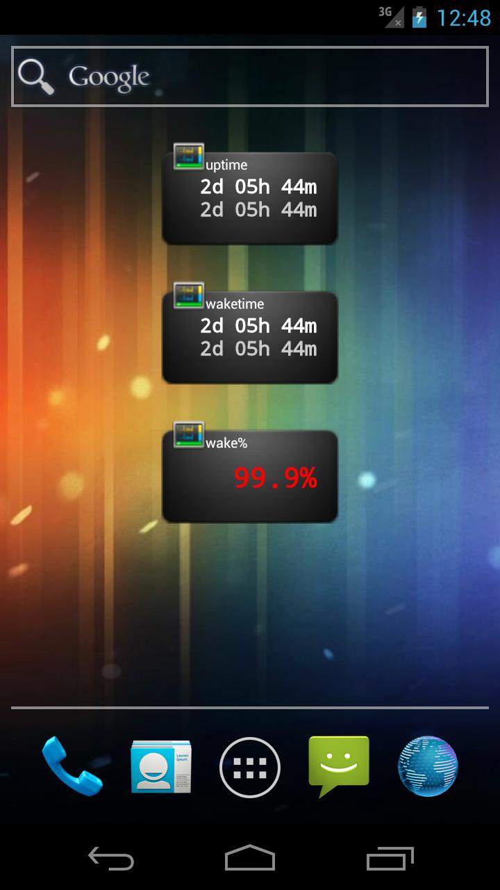 Uptime widget