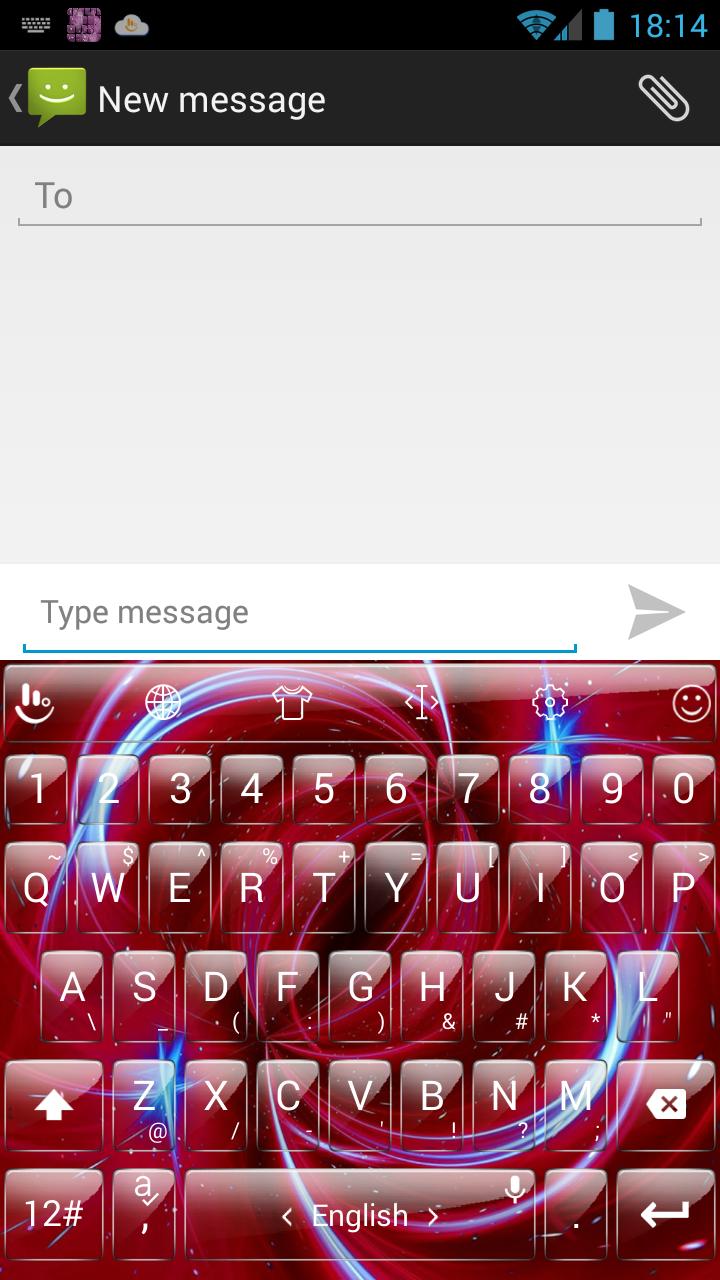 Keyboard Theme G Red Galaxy