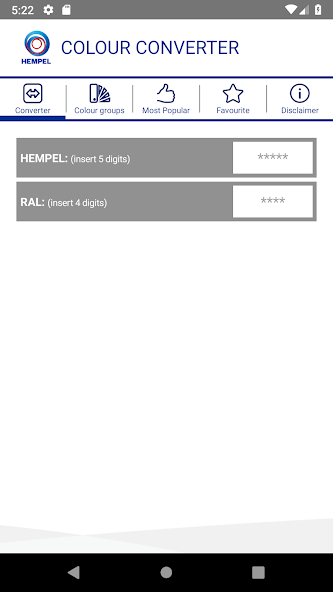 Hempel Colour Converter