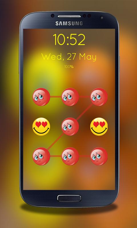 Smiley Pattern Screen Lock