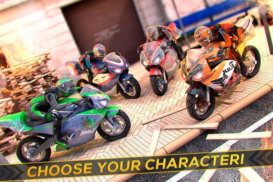 Moto Racing - Shooting Robots