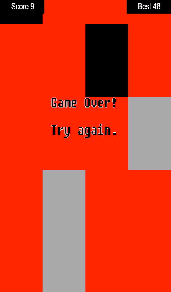 Tap the black tiles