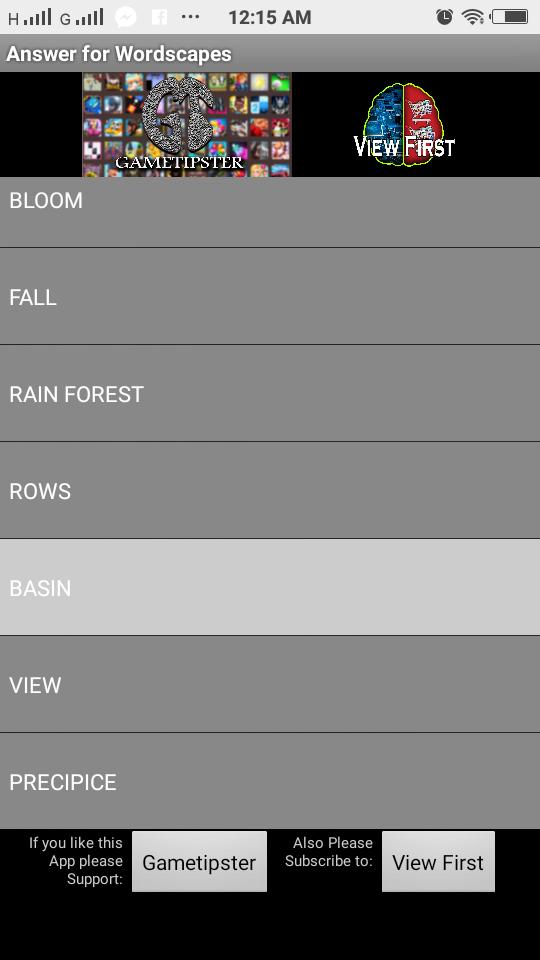 Gametipster Answer for Wordscapes