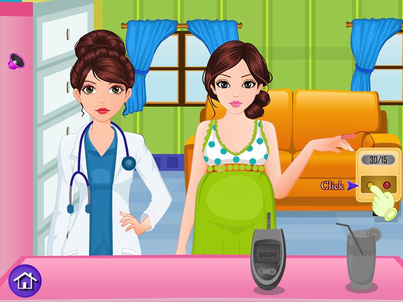 Women Birth Baby At Clinic