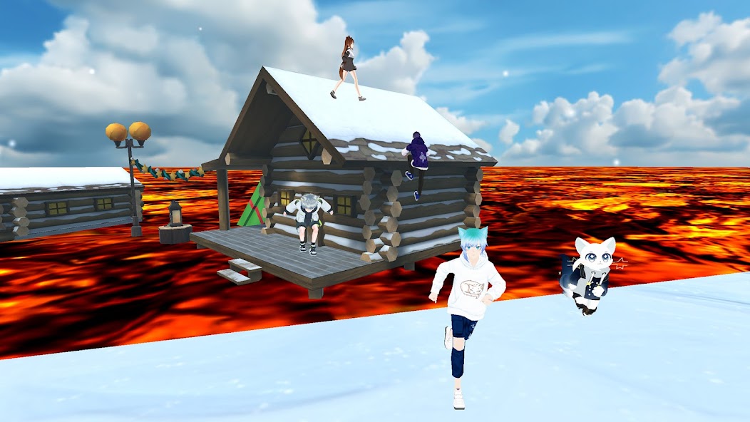 The floor is lava game parkour