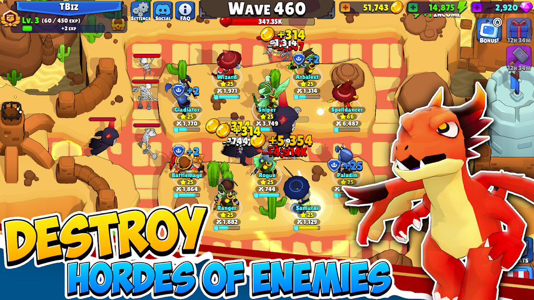 Idle Hero TD Tower Defense RPG