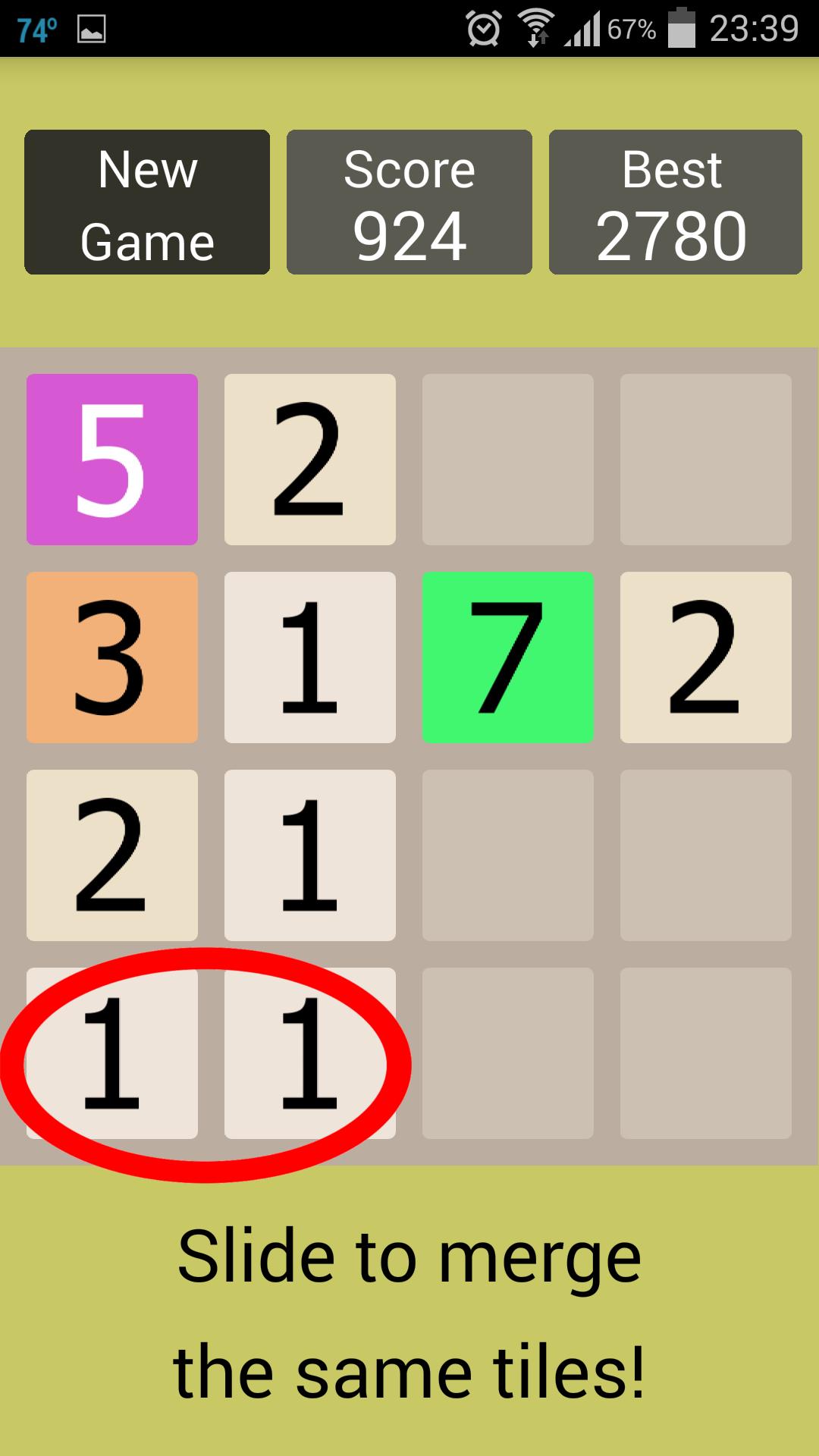 11 - version of 2048 game