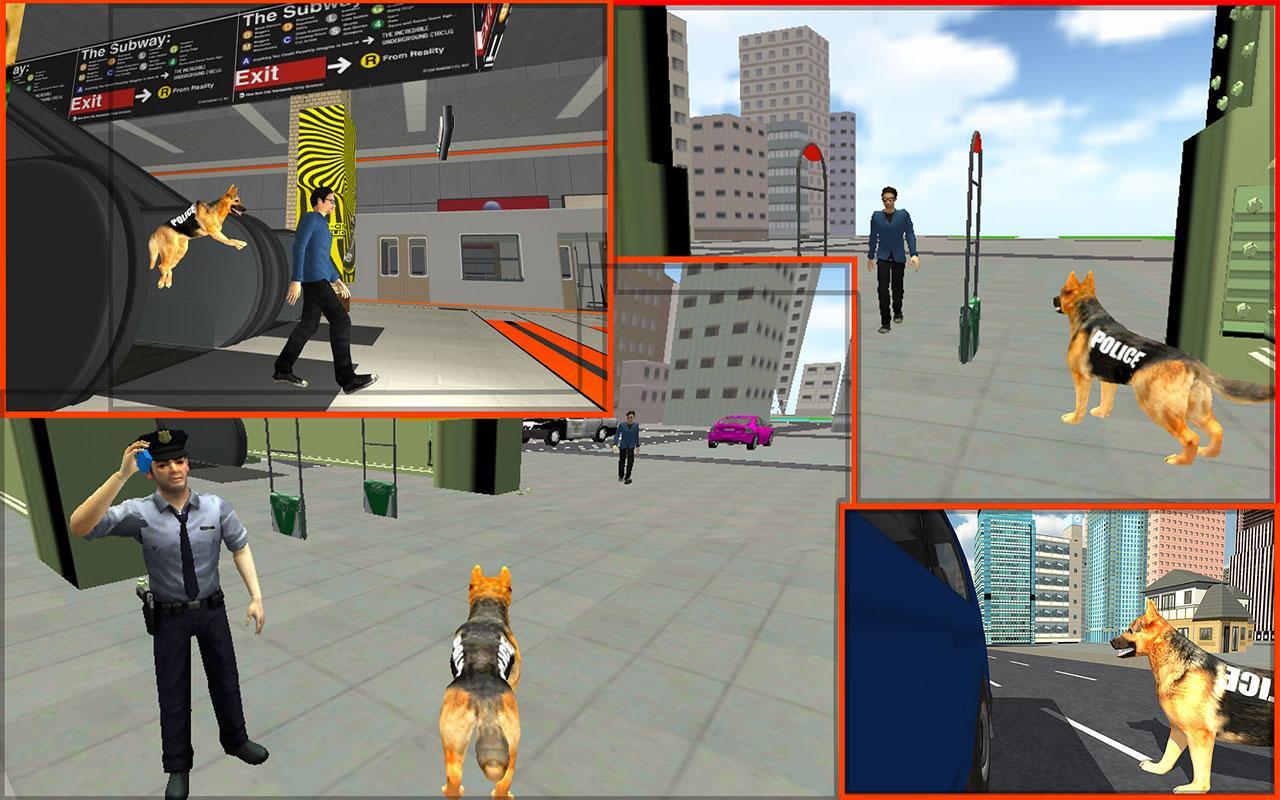 Police Dog Subway Crime City