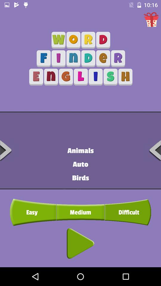 Word Finder Games English