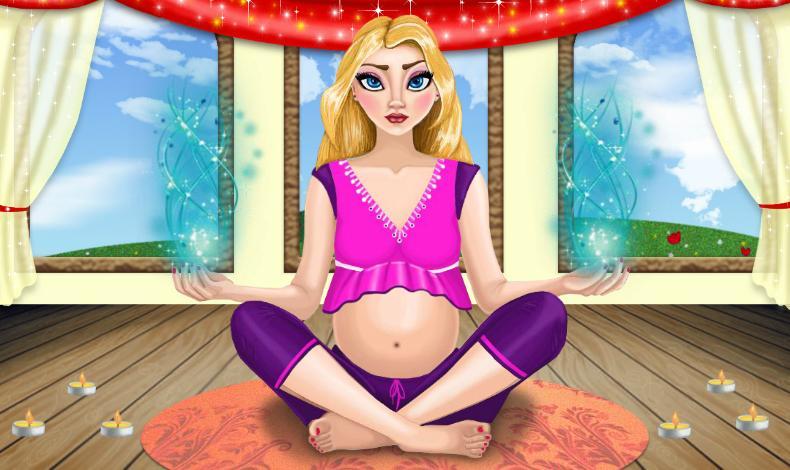 Pregnant Princess Yoga Dressup